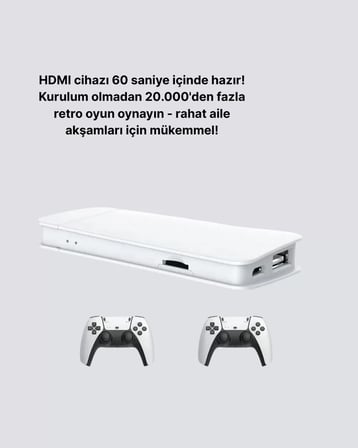 3D ve 4K Görüntü Kaliteli Çok Oyunculu Retro Oyun Konsolu