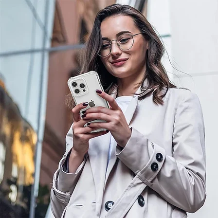 iPhone  Pro Max .inç Shockproof Darbe Emici Silikon Kılıf-()