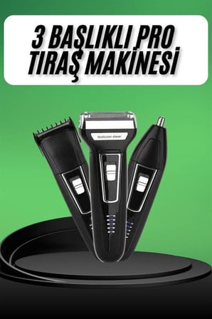 Tıraş Makinesi  Başlıklı T Başlıklı Hassas Ciltlere Özel Saç Sakal Vücut Kulak ve Burun