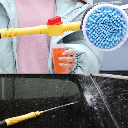 ALLY Otomatik Dönen Araç Yıkama Fırçası Mikrofiber Araba Yıkama Paspas Sabunluk Set-()