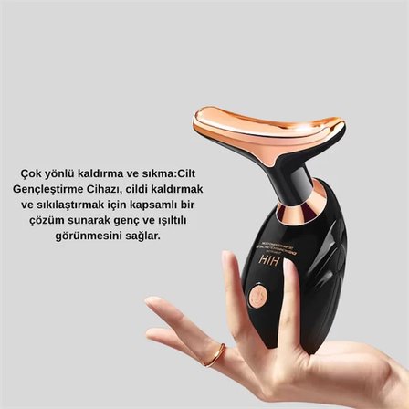 Titreşimli Yüz ve Boyun Masaj Aleti Lifting Etkili Cilt Bakım Cihazı