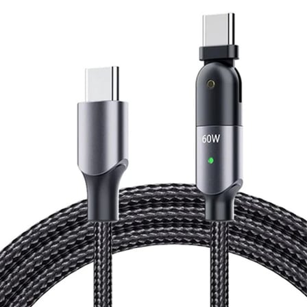 ALLY W UsB Type-C Pd  Hızlı Şarj Kablosu metre Döner Başlıklı Kablo-()