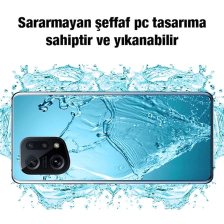 Ally OPPO Find X Kılıf Kamera Korumalı Ultra İnce Şeffaf Silikon Kılıf-()