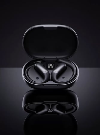 Kulak Kancalı Kablosuz Bluetooth Kulaklık Dijital Göstergeli Şarj Kutulu