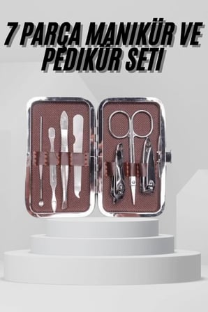 Parça Paslanmaz Çelik Manikür ve Pedikür Seti Çantalı Profesyonel
