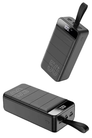 Taşınabilir Powerbank . mAh  Girişli Hızlı Şarj Led Göstergeli Fenerli Şarj