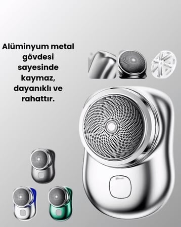 Mikro titreşim motorlu düşük sesli USB girişli tıraş makinesi