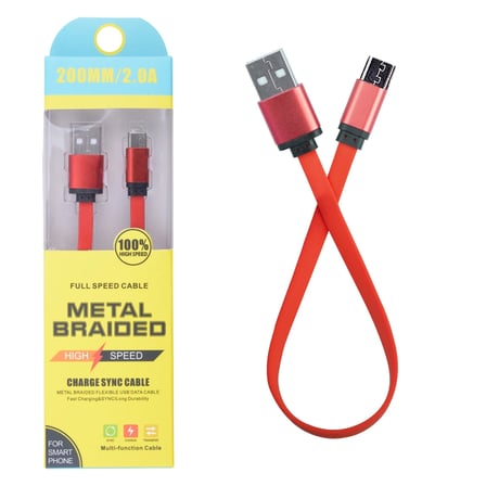 Android Micro a mm Kısa Yumuşak Dokulu Renkli Usb Kablo-()