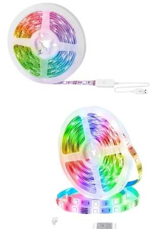 M Şerit Led İç Mekan Renkli Rgb Şerit Led Kumandalı