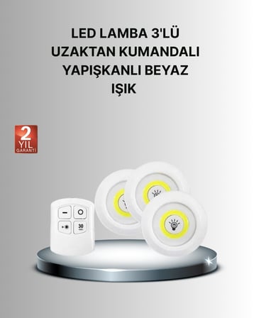 Dekoratif ve Pratik 3’lü Kumandalı Spot LED Aydınlatma