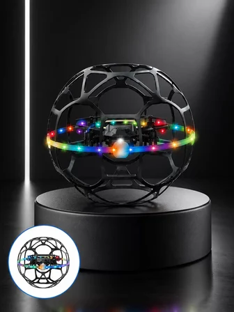 LED Işıklı Futbol Topu Mini Drone Akıllı Sensörlü El Kontrollü