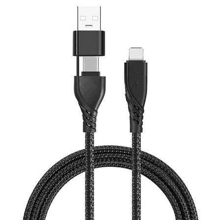 ALLY 2in1 USB Lightning To PD Kablosu+USB Kablo-(5775)