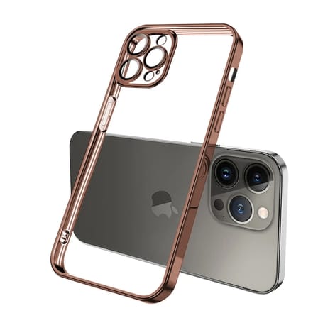 ALLY Fashion Series iPhone  Pro .inç Kılıf Renkli Kenar Lazer Çerçeveli Silikon Kılıf-()