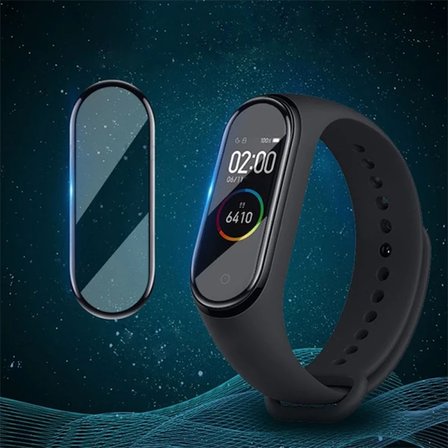 Xiaomi Uyumlu Mi Band 6-Mi Band 5 3D Kavisli Full Kaplama Koruyucu-(5775)