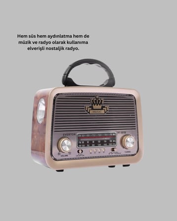 Bluetooth Özellikli Nostalji Radyo  Bant FM AM SW