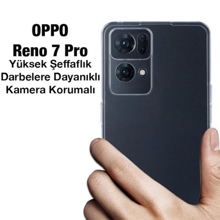 Ally OPPO Reno  Pro Kılıf Kamera Korumalı Ultra İnce Şeffaf Silikon Kılıf-()