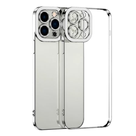 ALLY Fashion Series iPhone 12 Pro Max Kılıf Renkli Kenar Lazer Çerçeveli Silikon Kılıf-(5775)