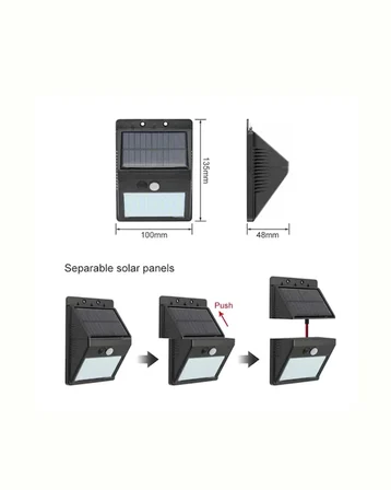Su Geçirmez 20 LED Solar Aydınlatma | Dış Mekan için PIR Hareket Sensörü ile Akıllı Işık Yeni Nesil