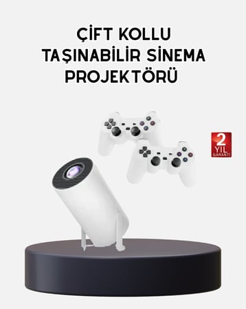 Kablosuz Projeksiyon Cihazı K Destekli HDMI USB Oyun Uyumlu