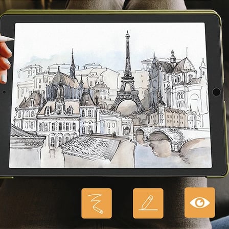 ALLY İPad 9.7 İnch Paper Like Film Darbe Emici Pet Ekran Koruyucu iPad 5/6/7/8-(5775)