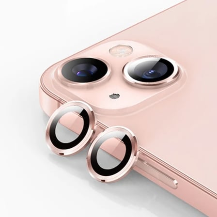 ALLY İPhone 13 - 13 Mini 3D Metal Çerçeveli Kamera Lens Koruyucu-(5775)