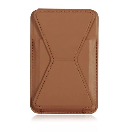 ALLY İPhone 15-14- 13-12'ler İçin Standlı Deri Cüzdan Magsafe Kartlık Cüzdan Kılıf-(5775)