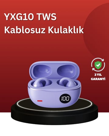 YXG Açık Kulak Bluetooth Kulaklık – Klipsli Güvenli Spor Tasarım  Saat Pil