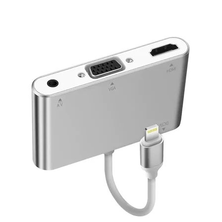 İPhone İPad P Hdmi Vga Av Audio Dönüştürücü Adaptör-()