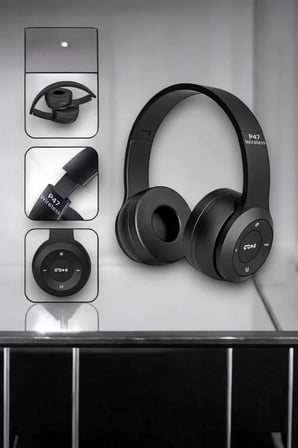 Kulak Üstü TF Kart ve AUX Destekli Ergonomik Bluetooth Kulaklık