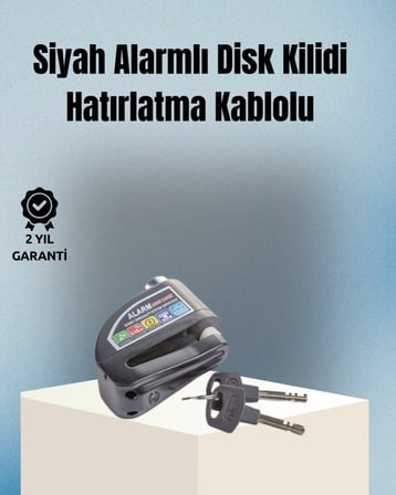 Motosiklet ve Bisiklet İçin mm Pinli Alarmlı Disk Kilidi