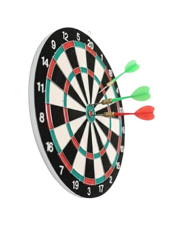 15 İnç Büyük Boy Dart Tahtası Ev Oyun Seti 4 Adet Metal Uç Oklu