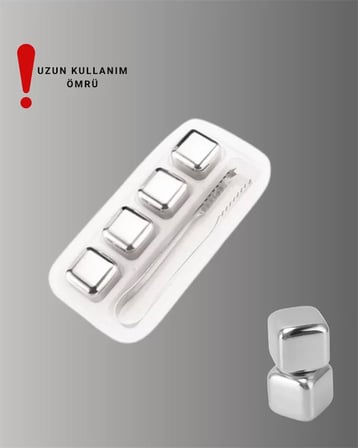 Hızlı Soğutma Özellikli Paslanmaz Metal Buz Küpü Takımı Yeni Nesil