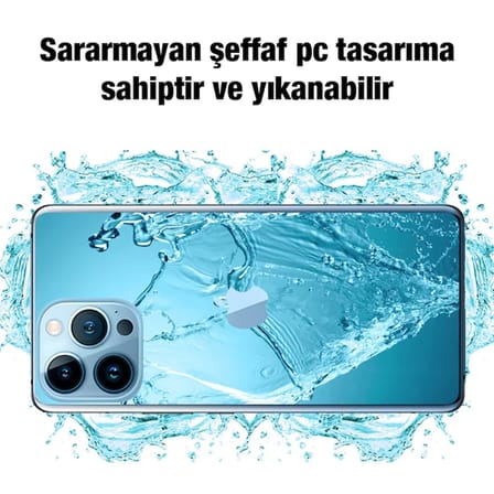Ally iPhone 13 Pro 6.1inç Kılıf Kamera Korumalı Ultra İnce Şeffaf Silikon Kılıf-(5775)