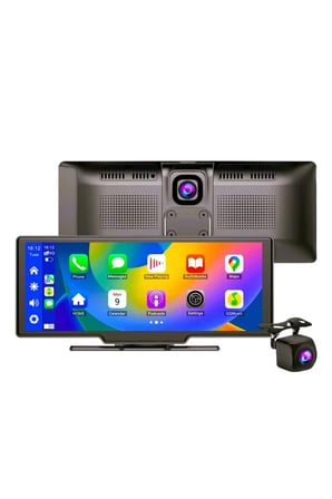 K . İnç Çift Kameralı Araç Multimedya Ekranı CarPlay Kablosuz Tüm Cihazlara Uyumlu