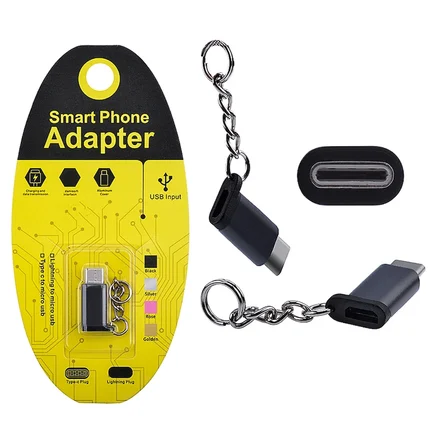 Mikro USB to Type C Dönüştürücü Çevirici Anahtarlıklı Başlık-()