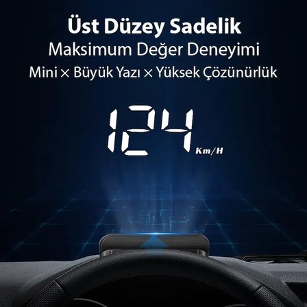 ALLY M3 HUD OBD2 Head-Up Display Dijital Hız Göstergesi E-OBD ve GPS Destekli OBD Arayüzlü - Alarmlı Ön Cam Ekran Projektör-(5775)