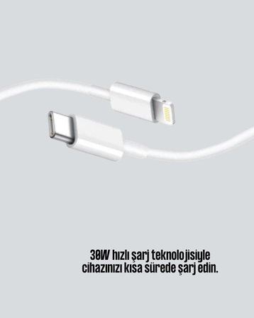 Aşırı Şarj ve Pil Koruması ile Akıllı Çipli Lightning Kablo .m