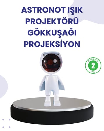 Dekoratif Gün Batımı Işığı – Astronot Figürlü