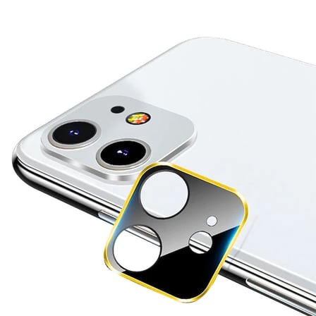 iPhone 11 6.1 İnch 3D Metal Kamera Koruyucu Metal Lens-(5775)