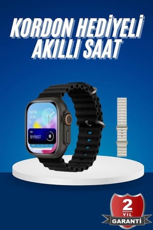 Ultra Akıllı Saat  Mm Çift Kordonlu Arama Cevaplama Bluetooth Bağlantılı