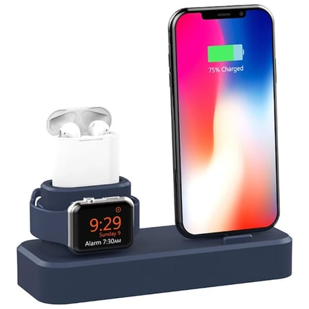 Ally in Charging Base İPhone+ İwatch+ İPods Silikon Şarj Standı-()