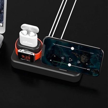 Ally in Charging Base İPhone+ İwatch+ İPods Silikon Şarj Standı-()