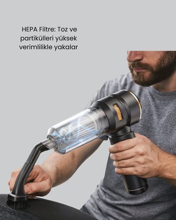 PA Emiş Gücü ve Hava Üfleme Özellikli Şarjlı Süpürge