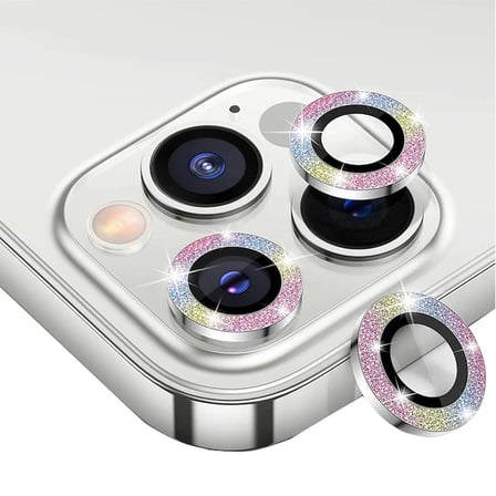 ALLY İphone 12 Pro Max 3D Metal Çerçeveli Kamera Lens Koruyucu-(5775)