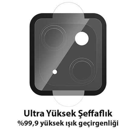 ALLY İPhone 13-13 Mini Tempered Glass Cam Kamera Koruyucu-(5775)