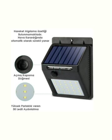 Su Geçirmez 20 LED Solar Aydınlatma | Dış Mekan için PIR Hareket Sensörü ile Akıllı Işık