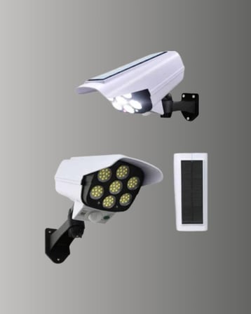 3 Modlu Güneş Paneli Aydınlatmalı Dış Mekan Güvenlik Işığı – IP65 Su Geçirmez PIR Sensörlü