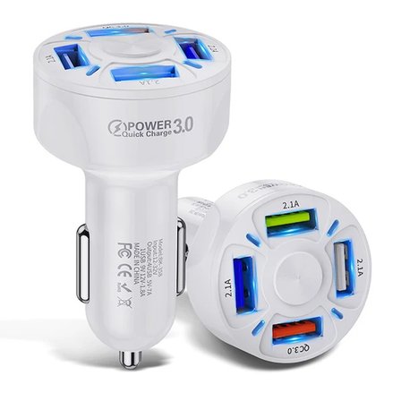 USLİON QC. - Port Çıkışlı Çoklu Usb Araç Şarjı Şarj Aleti-()