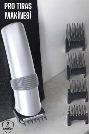 Taraklı Profesyonel Şarjlı Saç ve Sakal Kesme Tıraş Makinesi Seti