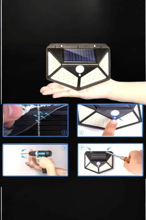 Güneş Enerjili Bahçe Aydınlatma Lambası Solar  Led Lamba